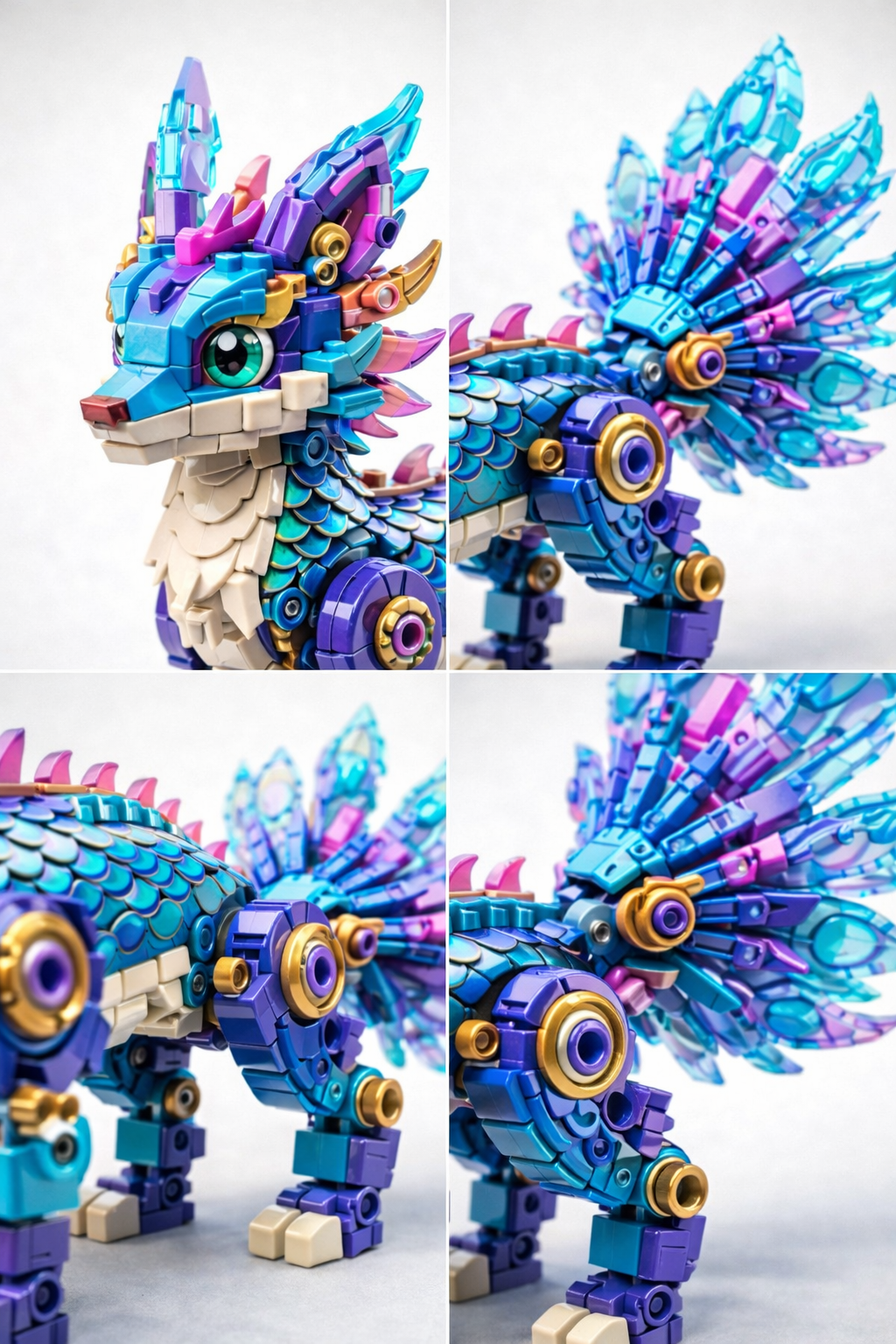 Aurora Prism Fox — Enchanted Building Block Set (Limited Edition, 742 PCS)