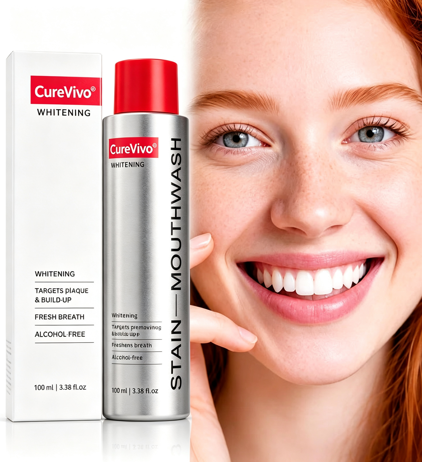⚡TODAY ONLY 50% OFF丨CureVivo® Bright White Mouthwash🦷 Removes Odor • Fights Plaque • Whitens & Freshens Breath