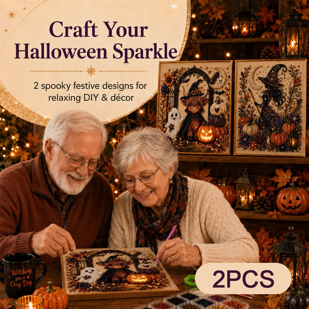 🔥 Last Day: 49% Off – SVOZK®👻✨ Halloween Bead Art DIY Kit – Turn tiny beads into cute yet spooky magic