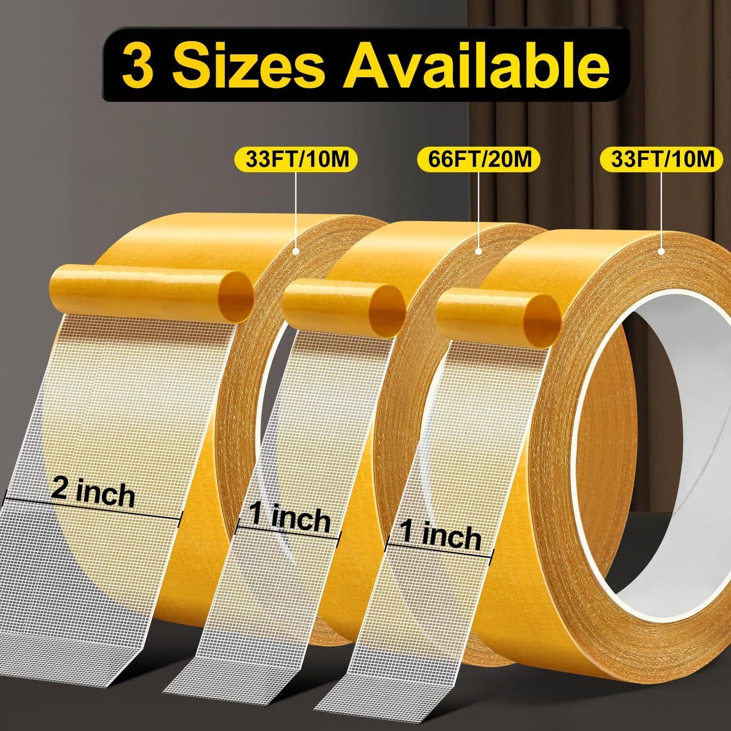 🧷 SVOZK® High-Tack Double-Sided Fabric Mesh Tape – Heavy-Duty & Residue-Free