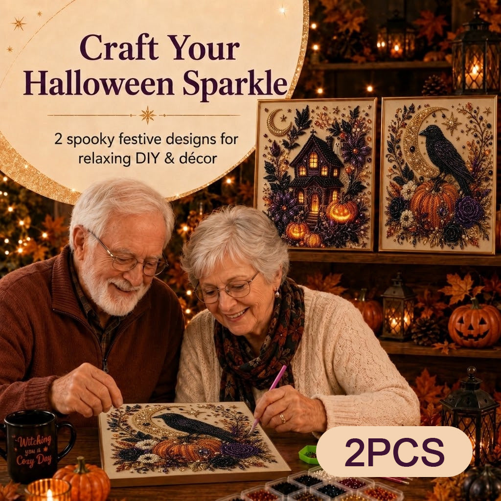 🔥 Last Day: 49% Off – SVOZK®👻✨ Halloween Bead Art DIY Kit – Turn tiny beads into cute yet spooky magic