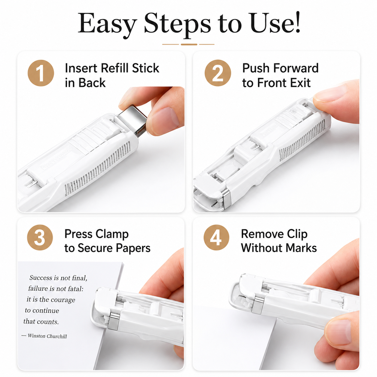 📎 SVOZK® Portable Binder Clip Stapler Set | 📝 Keep Papers Secure Without Staples | 2 Dispensers + 100 Mini Binder Clips