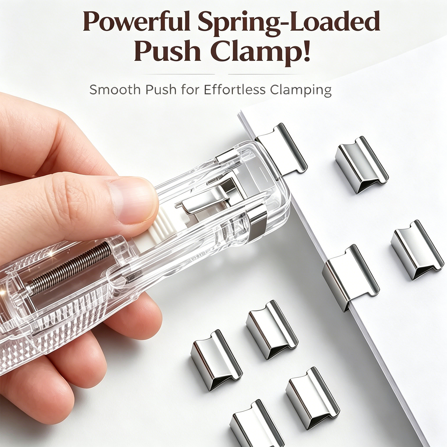 📎 SVOZK® Portable Binder Clip Stapler Set | 📝 Keep Papers Secure Without Staples | 2 Dispensers + 100 Mini Binder Clips