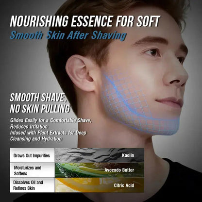 EDIJONAH® 2-in-1 Facial Cleansing shave stick | Softens Beard Roots Protects Skin Moisturizes Soothes Simple Convenient Travel Size Creamy Texture