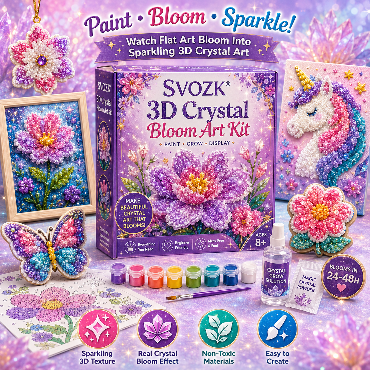 ⏳ Your Only Chance! Unlock 50% OFF on SVOZK® 3D Crystal Bloom Art Kit — This Exclusive Offer Won’t Return 🌸