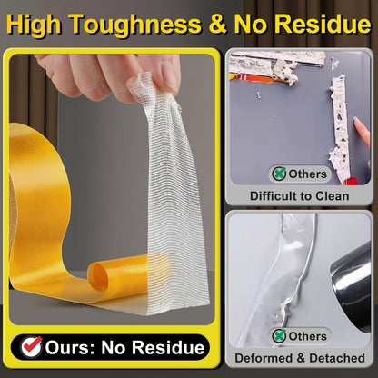 🧷 SVOZK® High-Tack Double-Sided Fabric Mesh Tape – Heavy-Duty & Residue-Free