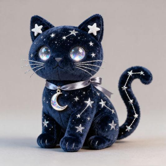 Starry Night Cat Plush “Luna Constellation Cat” (Celestial Edition)