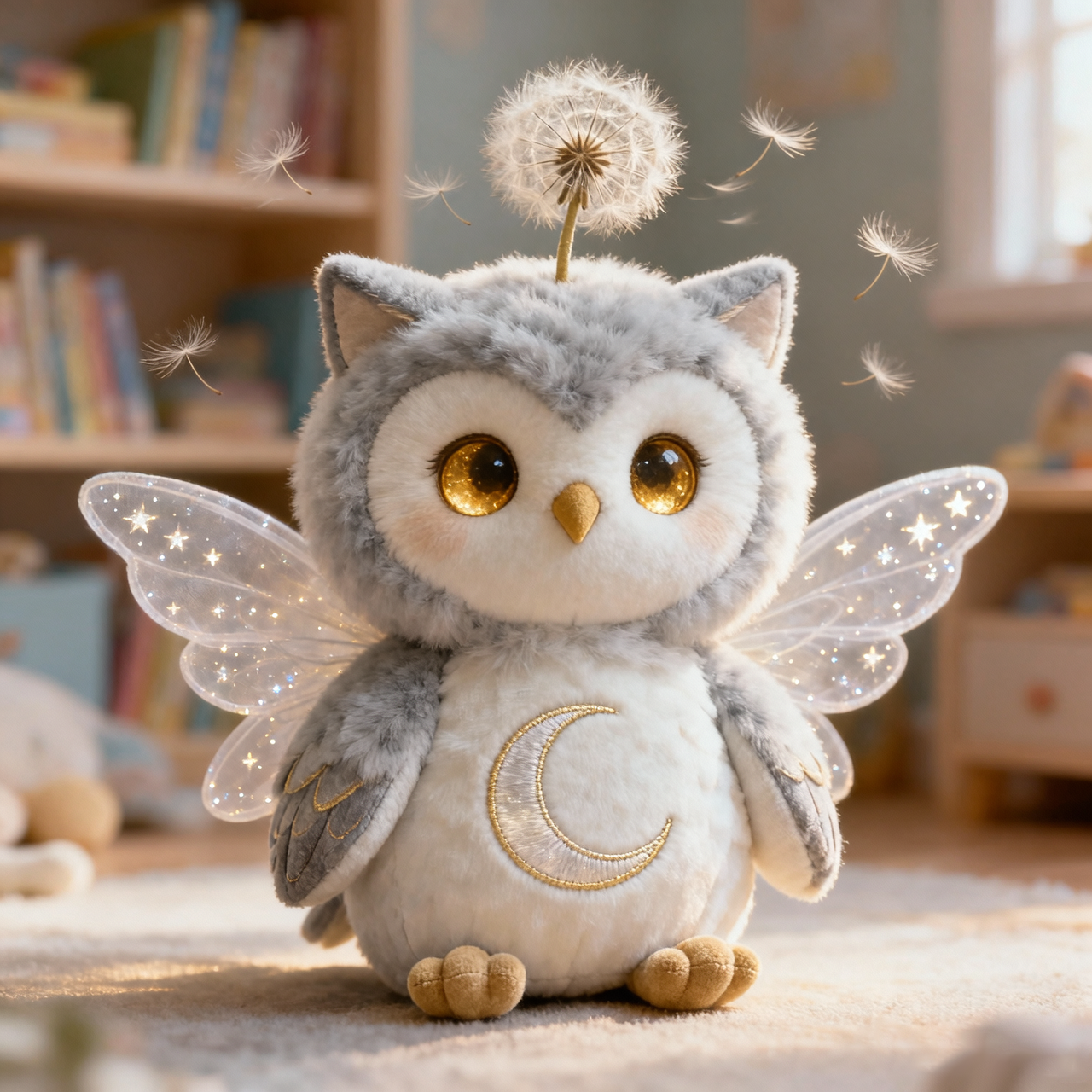 Dreamseed Owl Plush — “Moonlit Wish Owl”