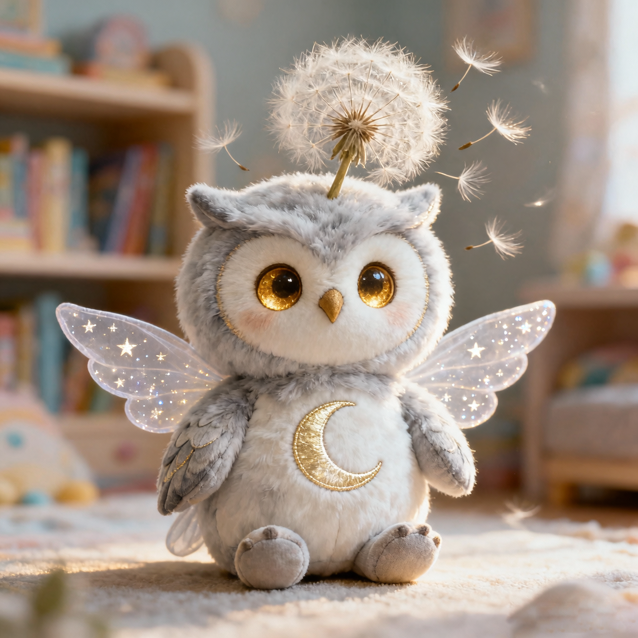 Dreamseed Owl Plush — “Moonlit Wish Owl”