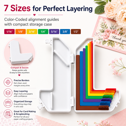 😆 Surprise! Your 2nd IEY® 7-Piece Paper Crafting Alignment Guide Set with Storage Case – Precision Layering Made Easy Is Now 70% OFF