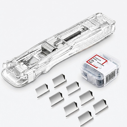 📎 SVOZK® Portable Binder Clip Stapler Set | 📝 Keep Papers Secure Without Staples | 2 Dispensers + 100 Mini Binder Clips
