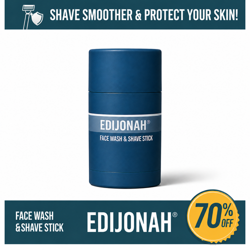 EDIJONAH® 2-in-1 Facial Cleansing shave stick | Softens Beard Roots Protects Skin Moisturizes Soothes Simple Convenient Travel Size Creamy Texture