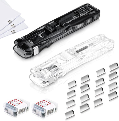 📎 SVOZK® Portable Binder Clip Stapler Set | 📝 Keep Papers Secure Without Staples | 2 Dispensers + 100 Mini Binder Clips