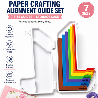 😆 Surprise! Your 2nd IEY® 7-Piece Paper Crafting Alignment Guide Set with Storage Case – Precision Layering Made Easy Is Now 70% OFF