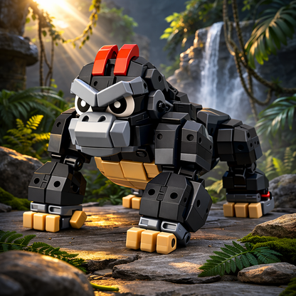Gorilla Building Block Set — Poseable “Mighty Strength” Model (318 PCS, Ages 8+)