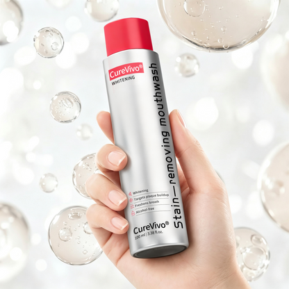 ⚡TODAY ONLY 50% OFF丨CureVivo® Bright White Mouthwash🦷 Removes Odor • Fights Plaque • Whitens & Freshens Breath