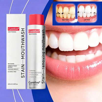 ⚡TODAY ONLY 50% OFF丨CureVivo® Bright White Mouthwash🦷 Removes Odor • Fights Plaque • Whitens & Freshens Breath