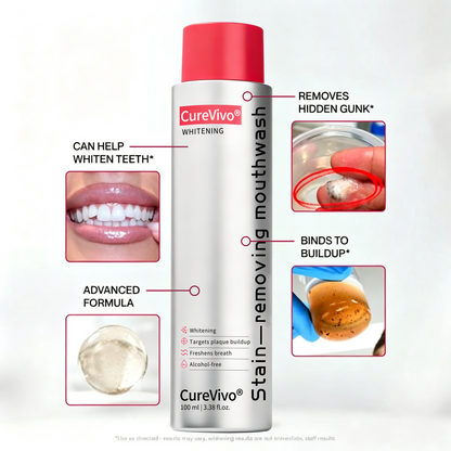 ⚡TODAY ONLY 50% OFF丨CureVivo® Bright White Mouthwash🦷 Removes Odor • Fights Plaque • Whitens & Freshens Breath