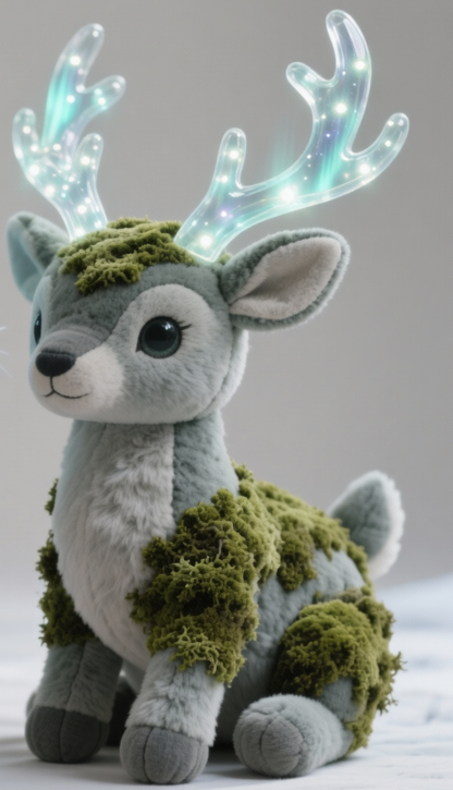 Plush Moss Deer — “Aurora Grove” (Collector Fantasy Plush)