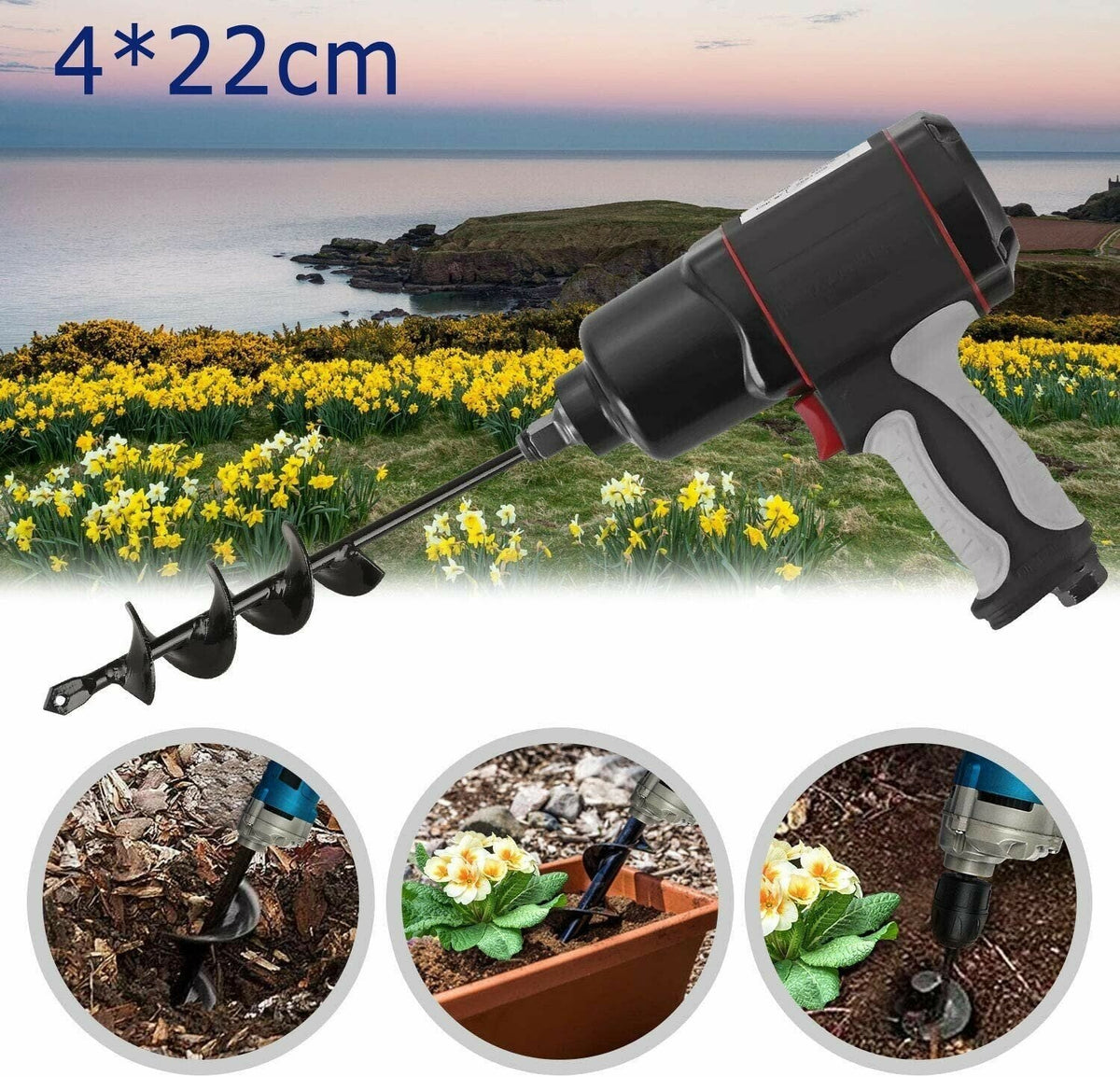 SVOZK® 🌞Fris De Lente In Met 50% Korting!Tuinboor Spiraalboor voor Boormachine – Snel en Moeiteloos Planten van Bloembollen en Zaailingen
